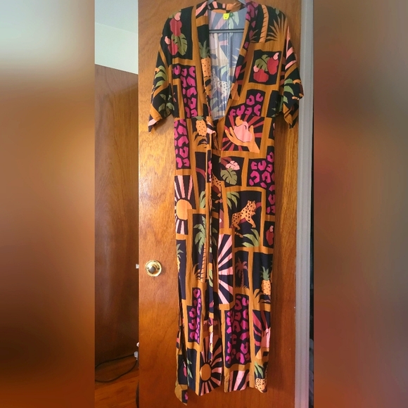 Gorgeous Kimono wrap belted Farm rio jumpsuit